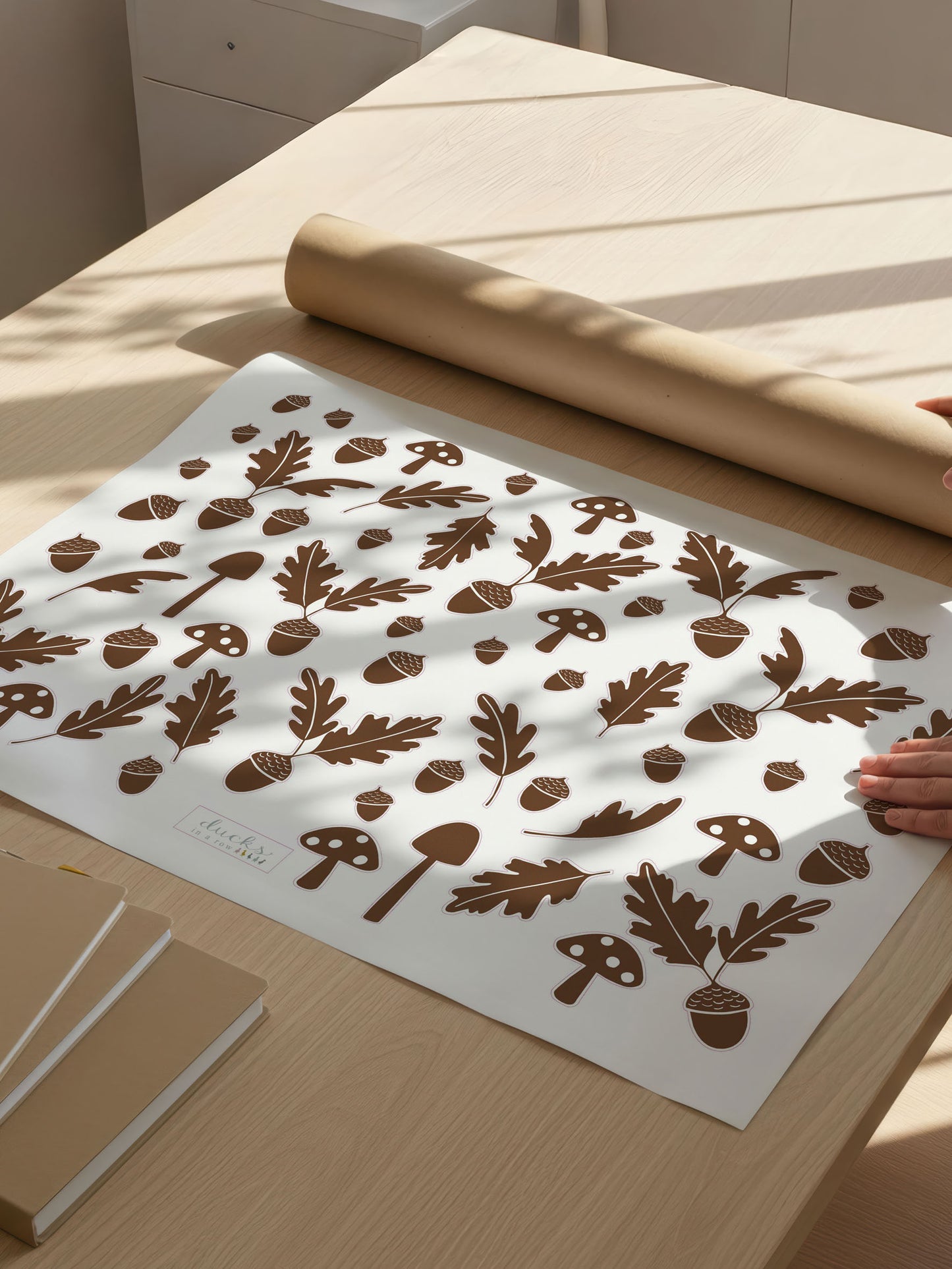 Acorn Wall Stickers – Eco-Friendly, Removable & Reusable Fabric Decals for Kids' Rooms, Nurseries & Playrooms