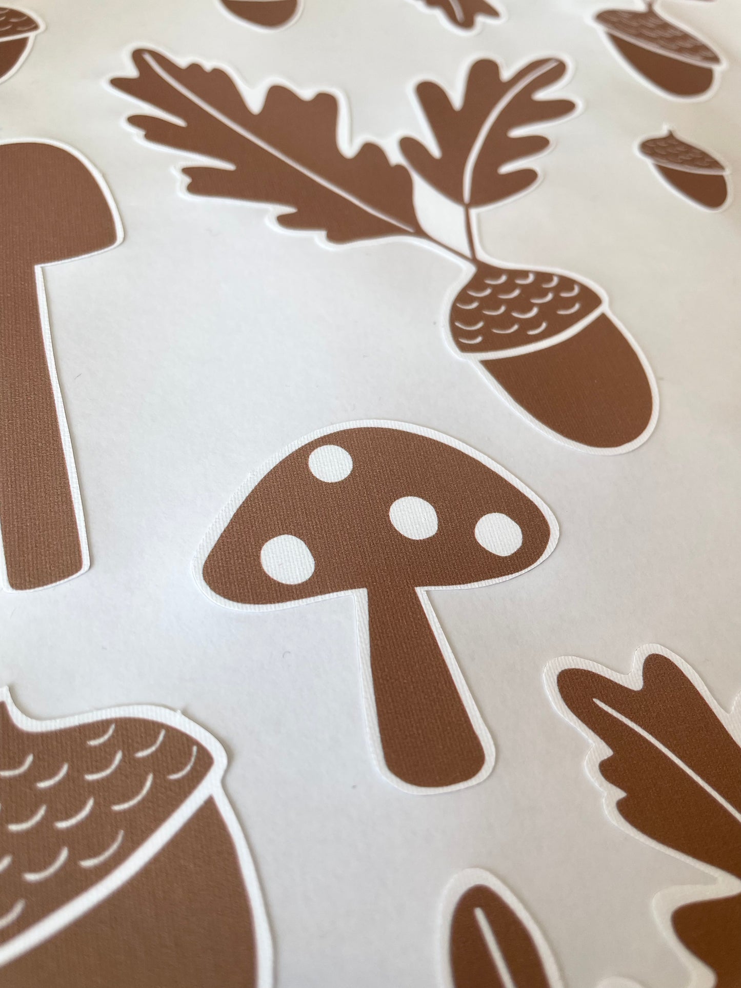 Acorn Wall Stickers – Eco-Friendly, Removable & Reusable Fabric Decals for Kids' Rooms, Nurseries & Playrooms