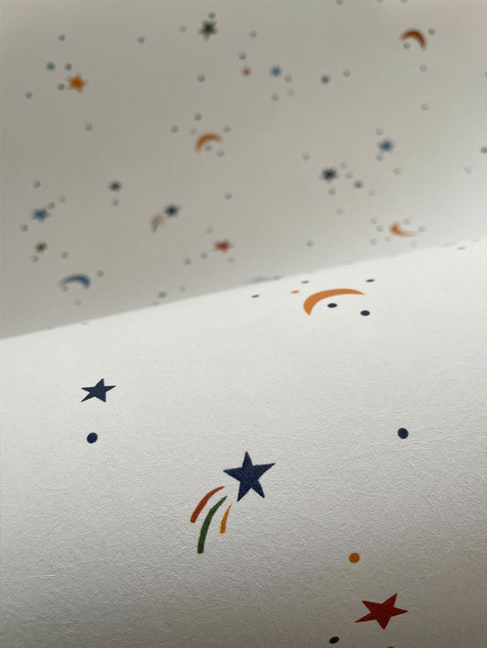 Moons & Stars Luxury Wallpaper for Kids ~ Multi
