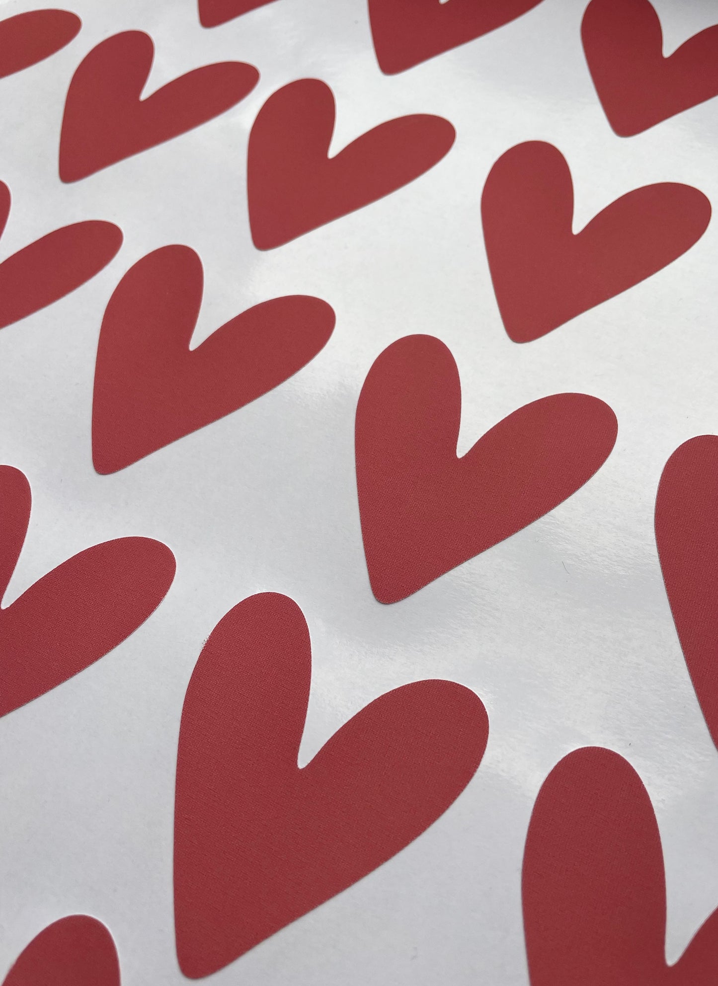 Red Heart Fabric Wall Stickers - Eco-Friendly, Removable & Reusable Decals for Kids' Bedrooms, Playrooms & Nurseries