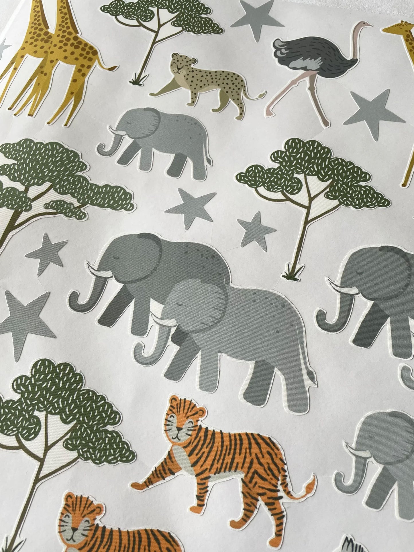 Safari Animal Wall Stickers - Eco-Friendly, Removable & Reusable Decals for Kids' Bedrooms, Playrooms & Nurseries
