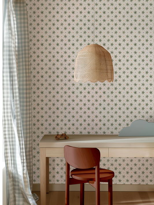 Stars & Spots Luxury Wallpaper for Kids ~ Puddle
