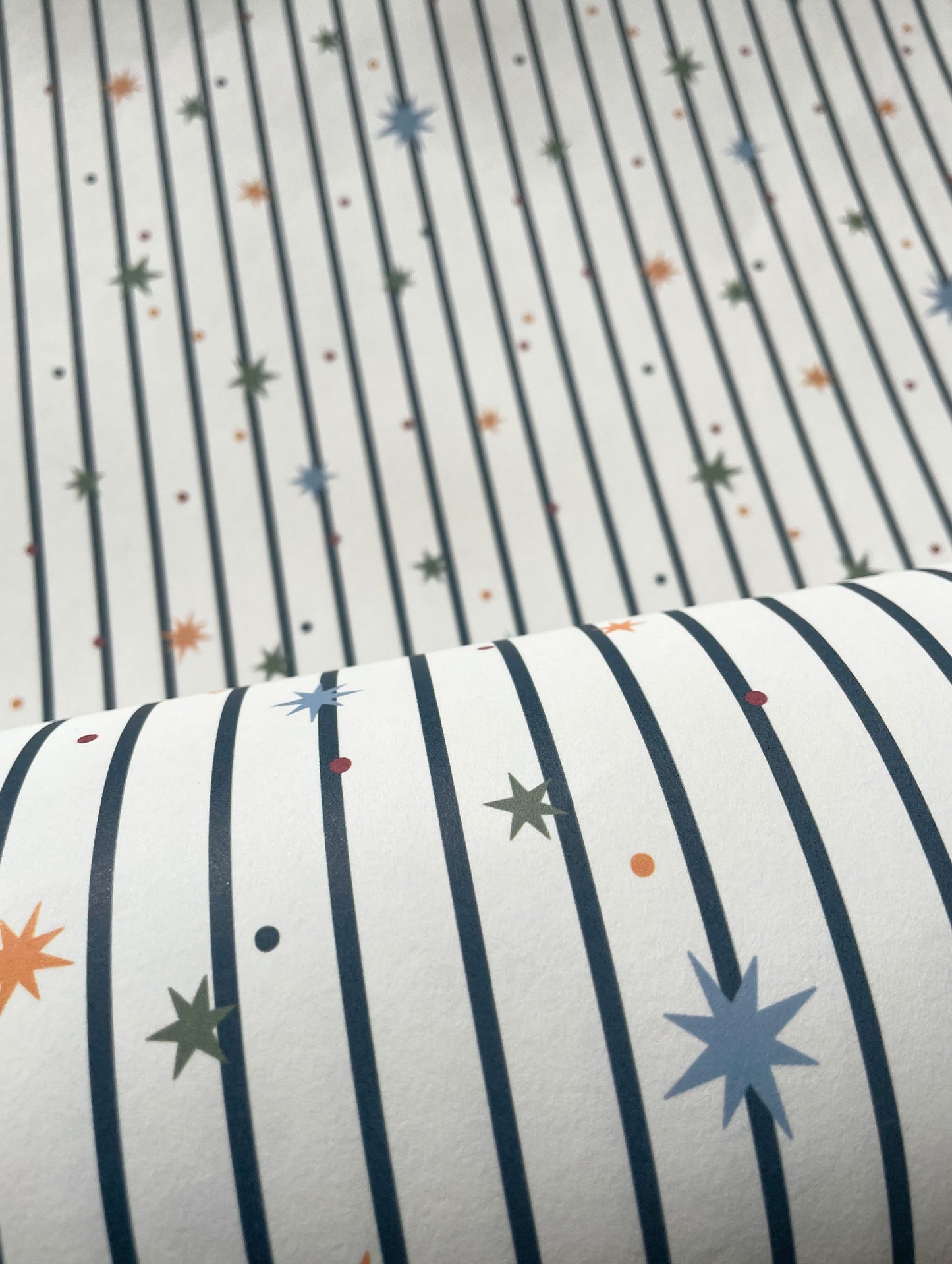 Stars & Stripes Luxury Wallpaper for Kids ~ Twilight