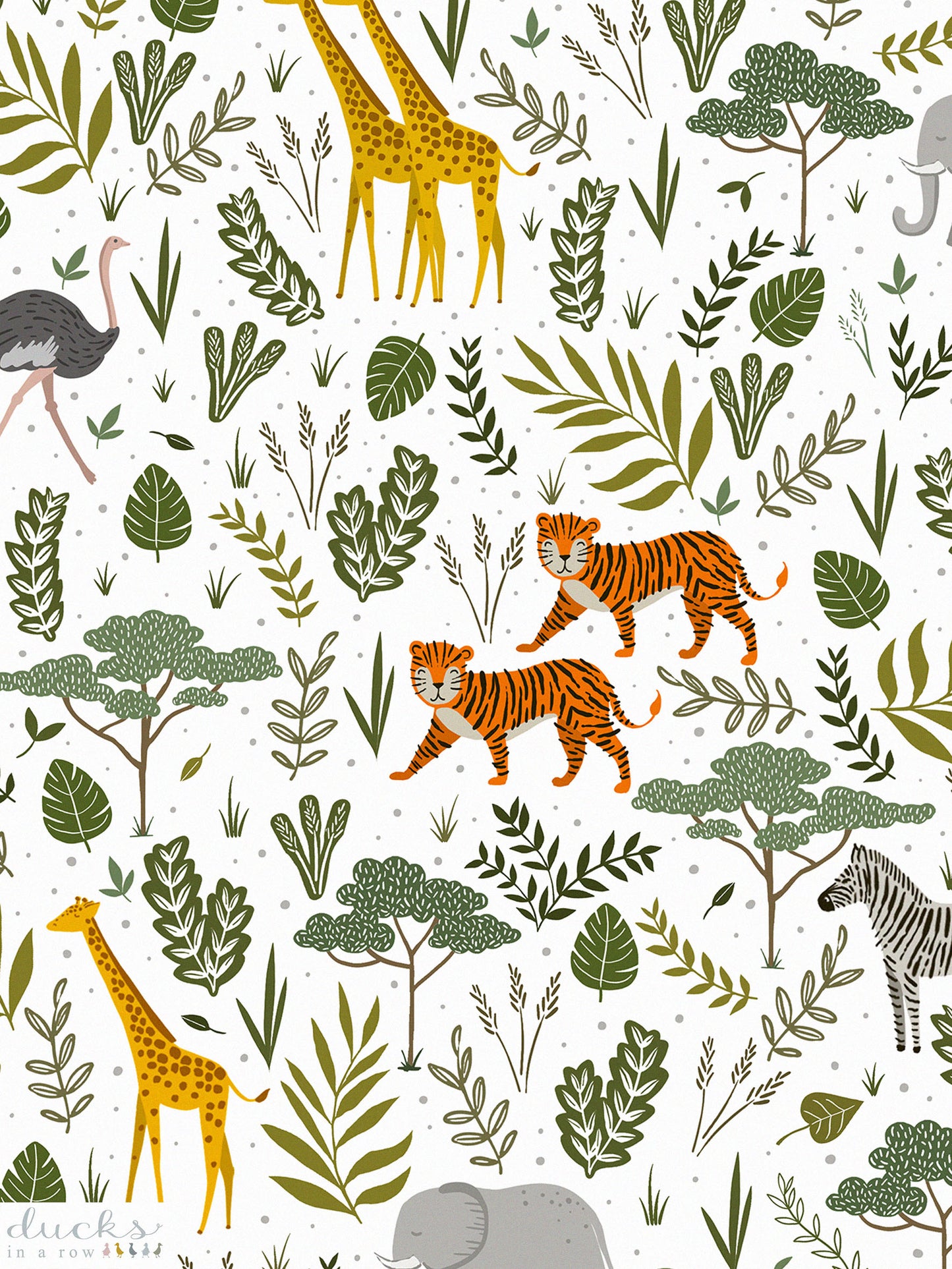 Wild Safari Luxury Wallpaper for Kids ~ Multi