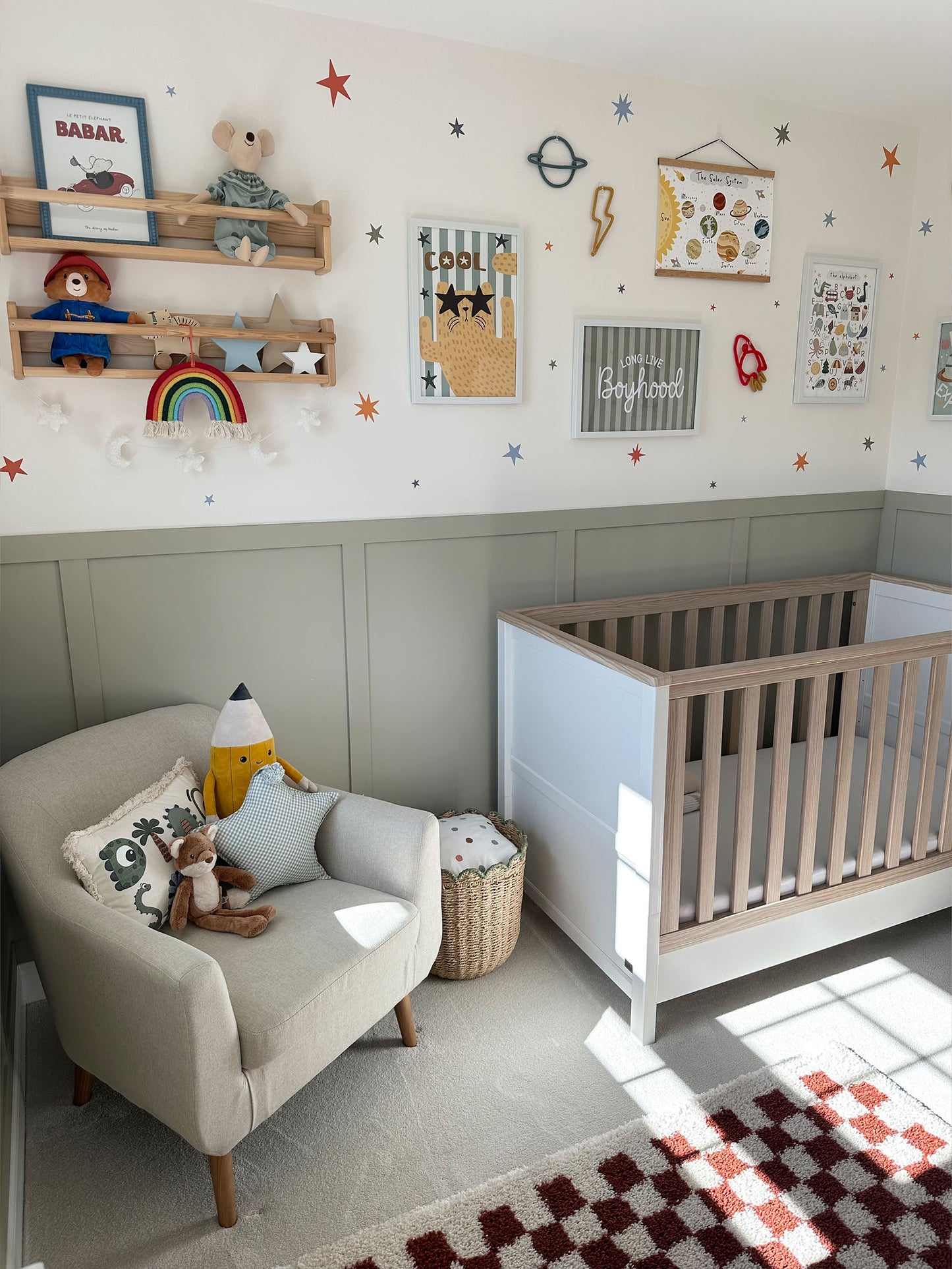 Star Wall Stickers – Warm Winter Colourway | Eco-Friendly, Removable, Reusable Fabric Decals for Kids' Bedrooms & Nurseries