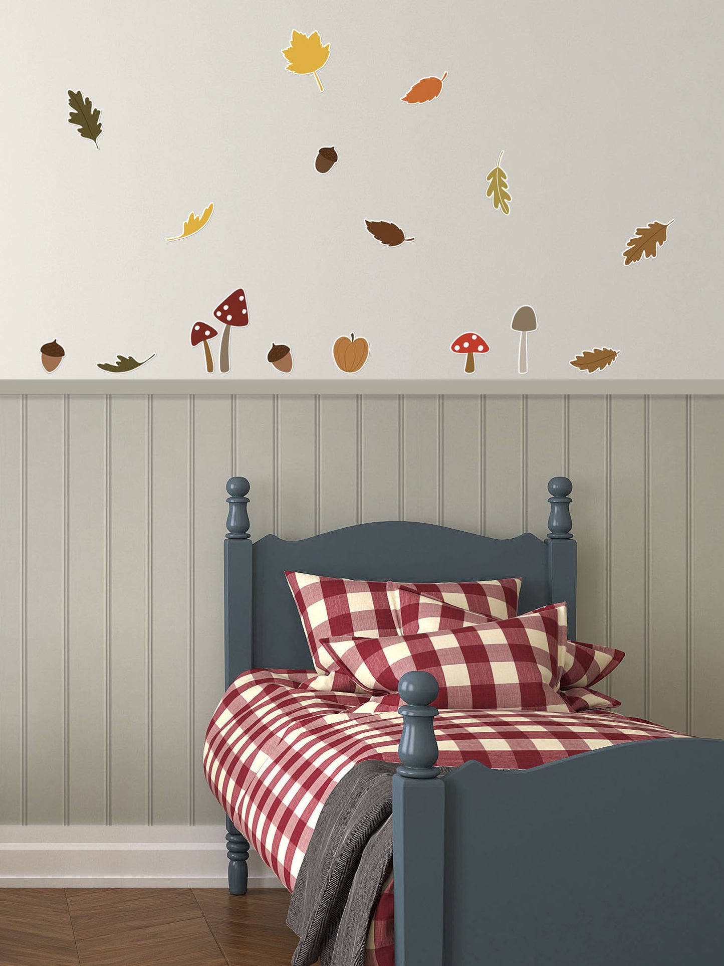 Autumnal Wall Stickers – Eco-Friendly, Removable & Reusable Fabric Decals for Fall Decor
