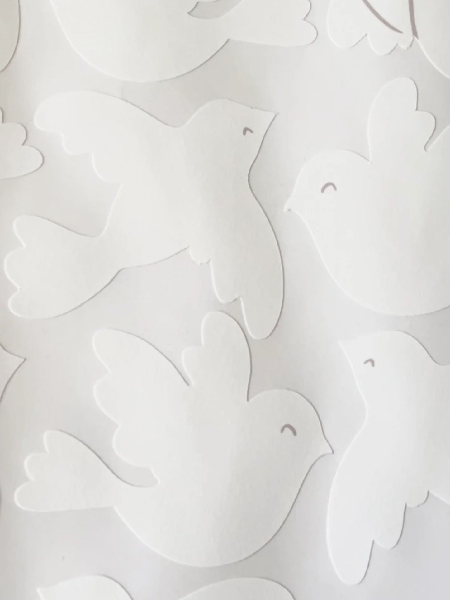 White Bird Wall Stickers – Eco-Friendly, Removable & Reusable Fabric Decals for Kids' Rooms, Nurseries & Playrooms