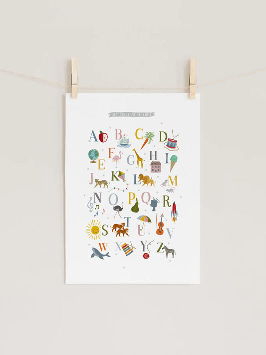 My First Alphabet ABC Nursery Wall Print