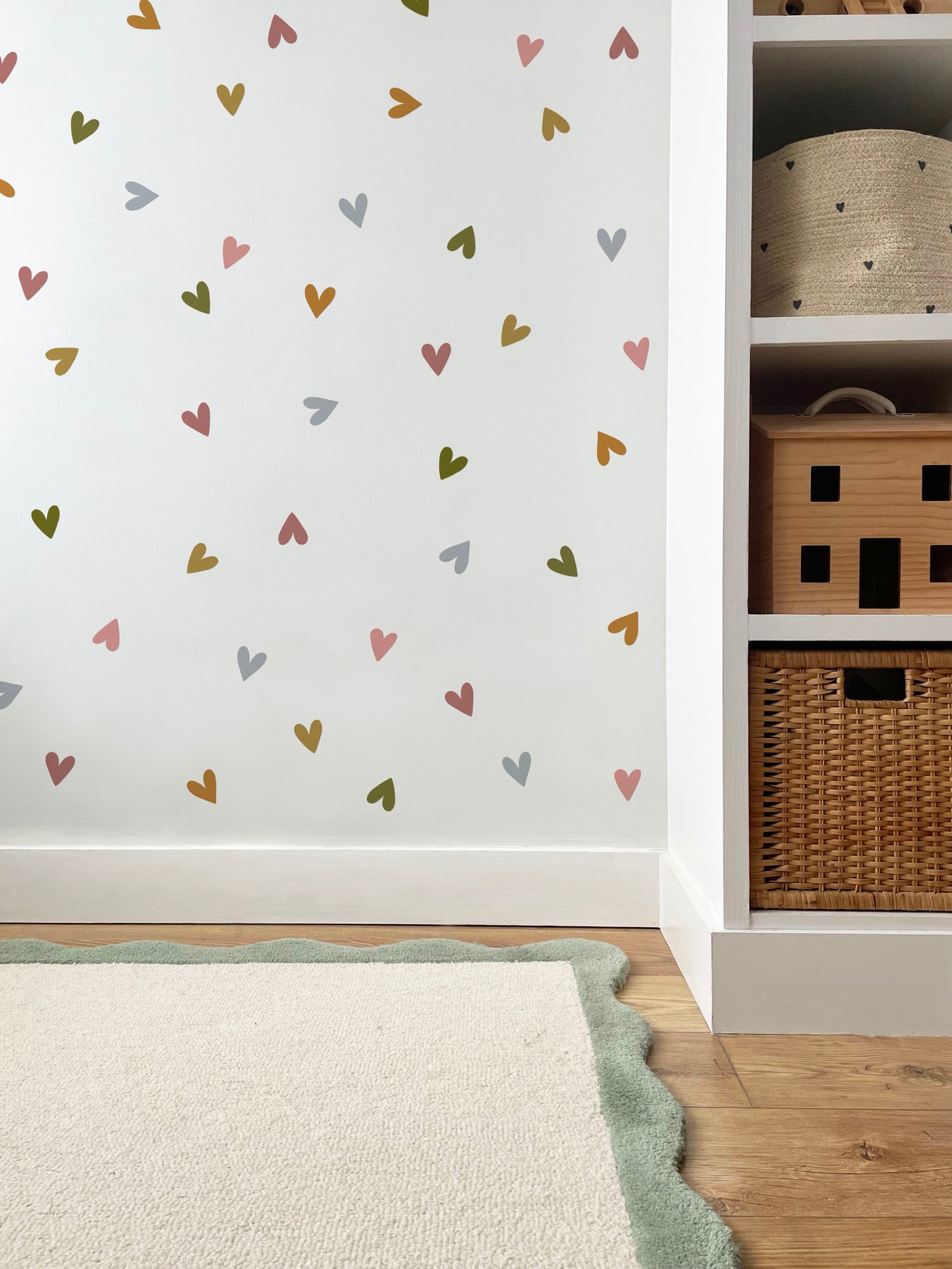 Heart Fabric Wall Stickers | Eco-Friendly, Removable, Reusable, Fabric Wall Stickers