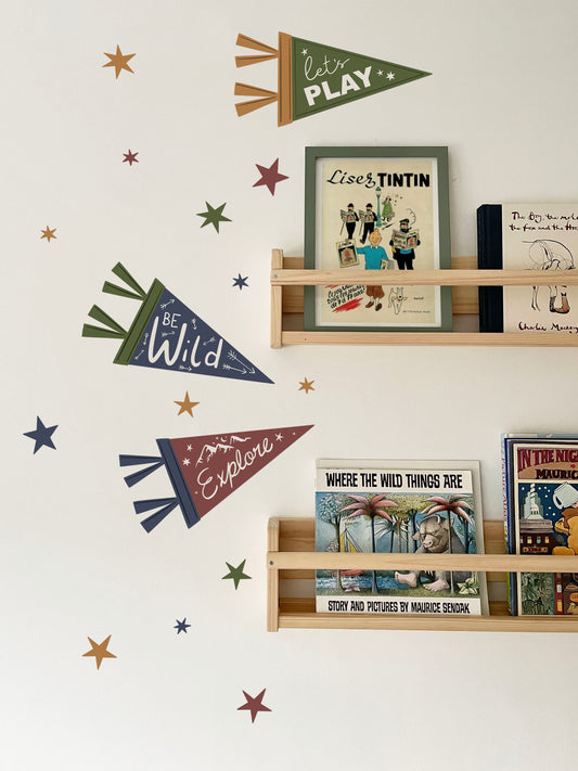 Kids Pennant Flag Wall Stickers by Ducks in a Row