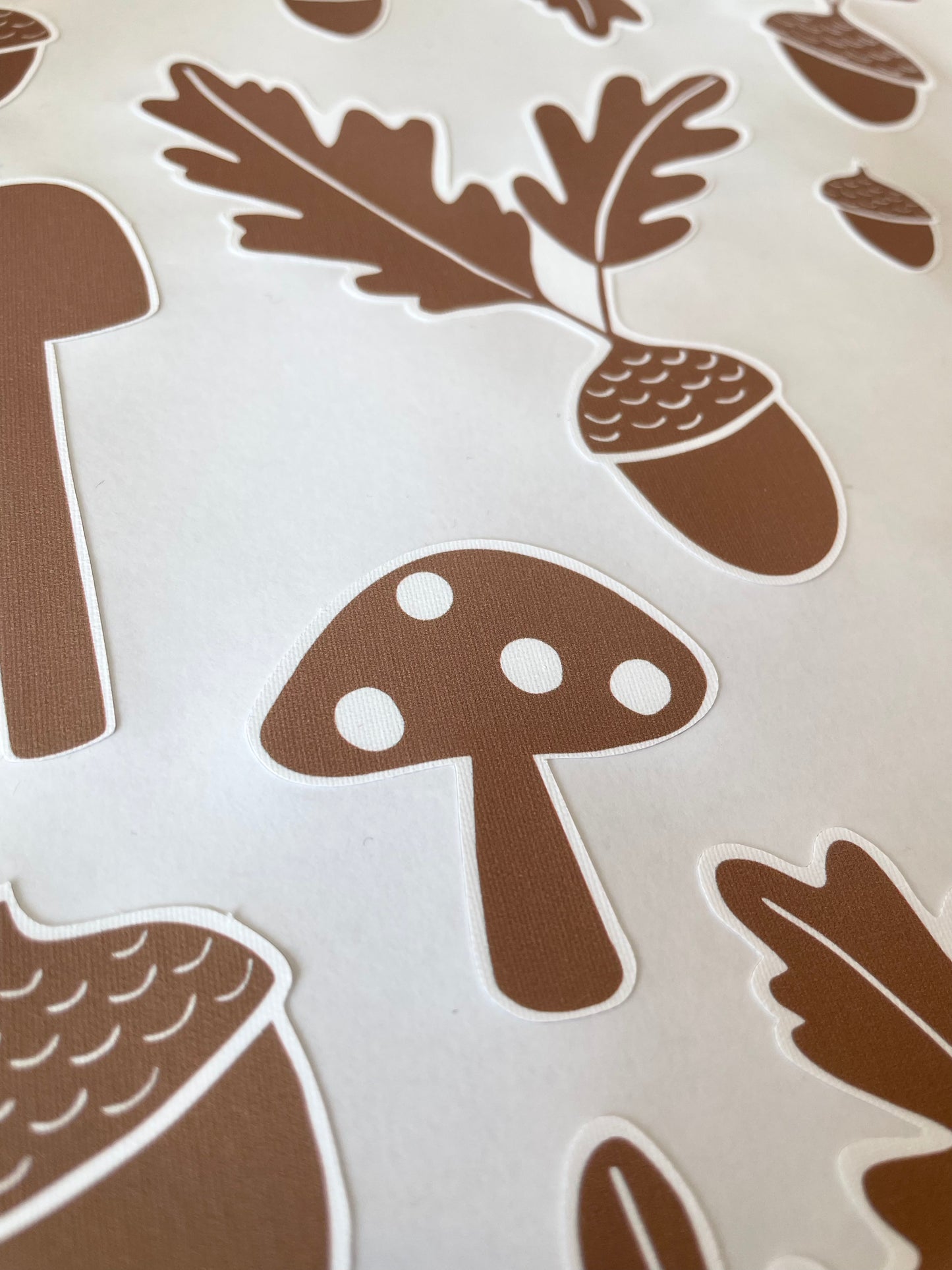 Acorn Wall Stickers | Eco-Friendly, Removable, Reusable, Fabric Wall Stickers