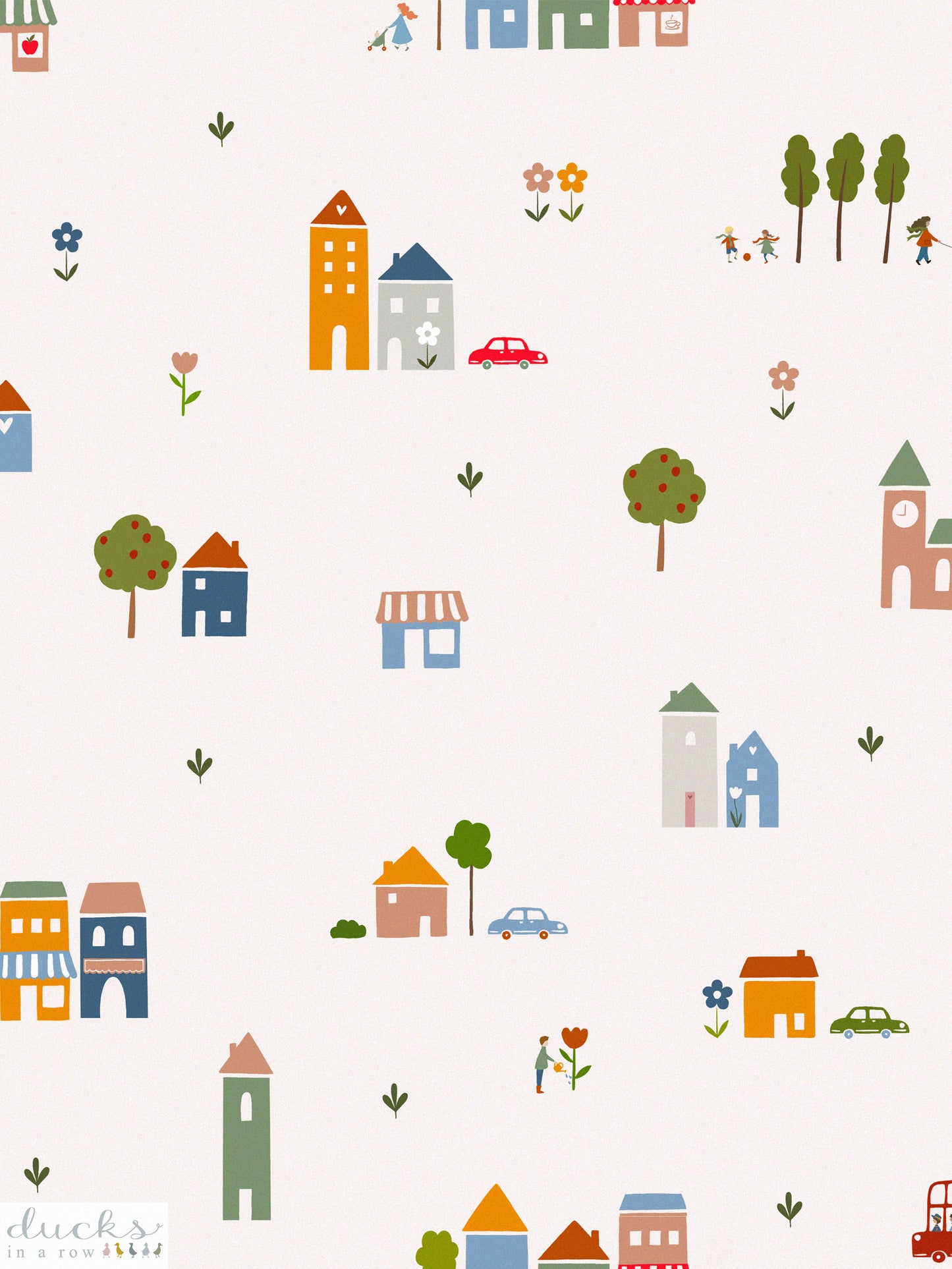 Little Town Luxury Children's Wallpaper