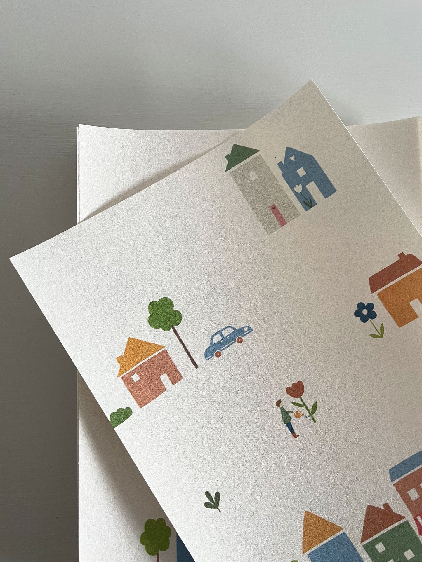 A5 Sample of Ducks In A Row Little Town kids Wallpaper design