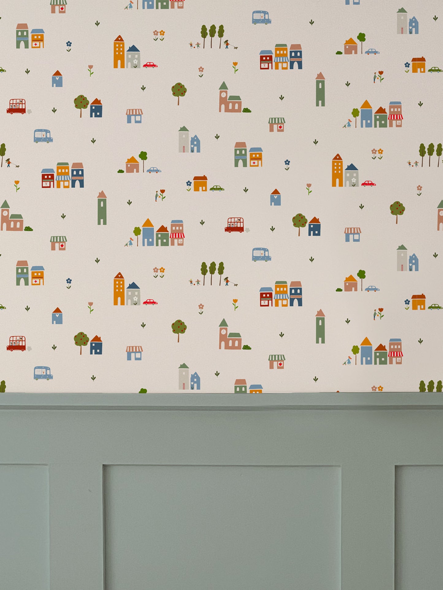 Little Town Luxury Children's Wallpaper