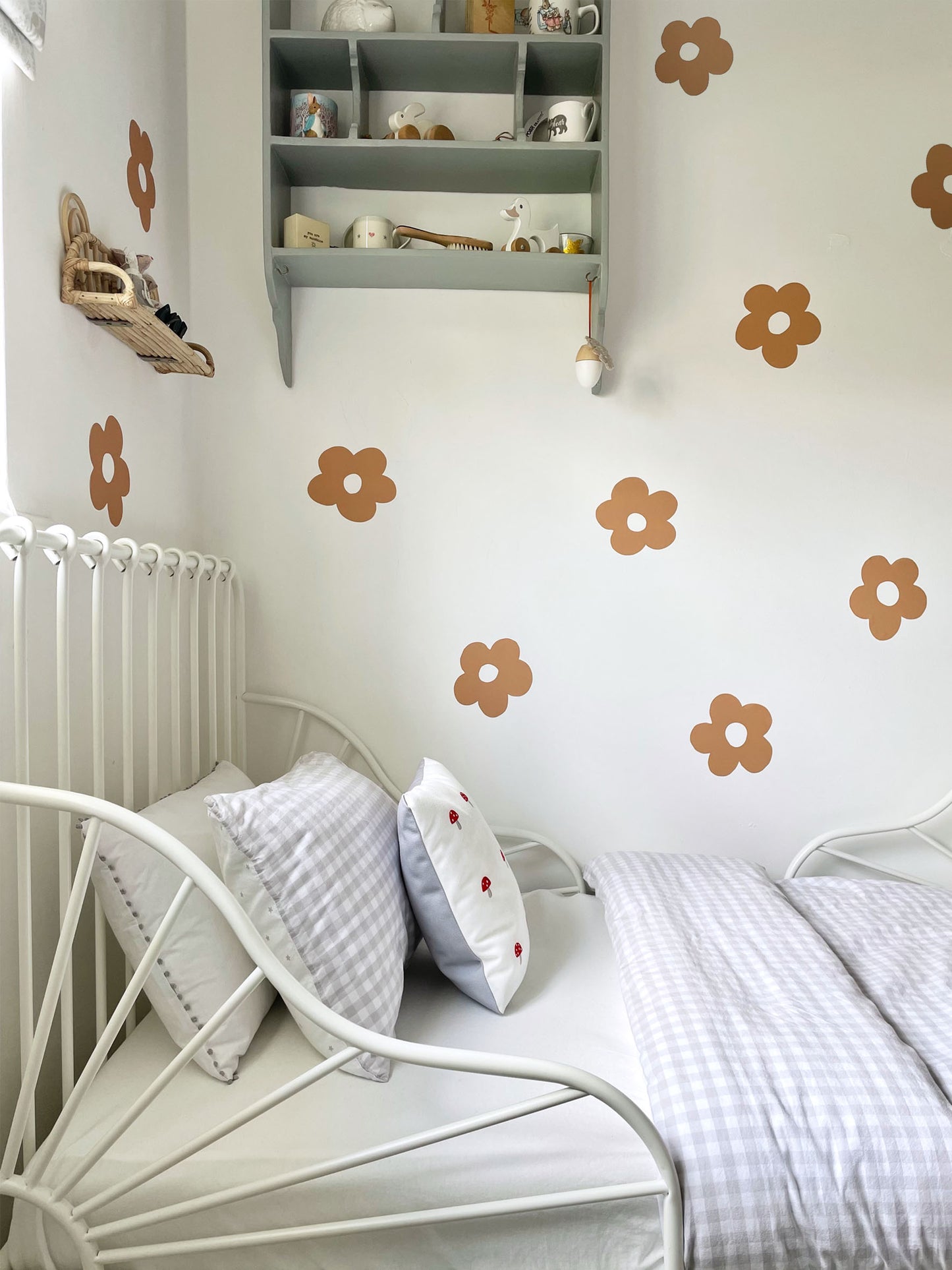 Mustard Flower Wall Stickers | Eco-Friendly, Removable, Reusable, Fabric Wall Stickers