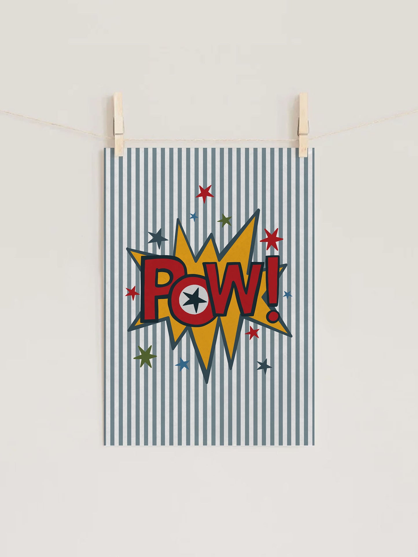 POW Retro Comic Kids Nursery Wall Art Print