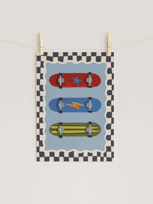 Skateboards Kids Wall Art Print