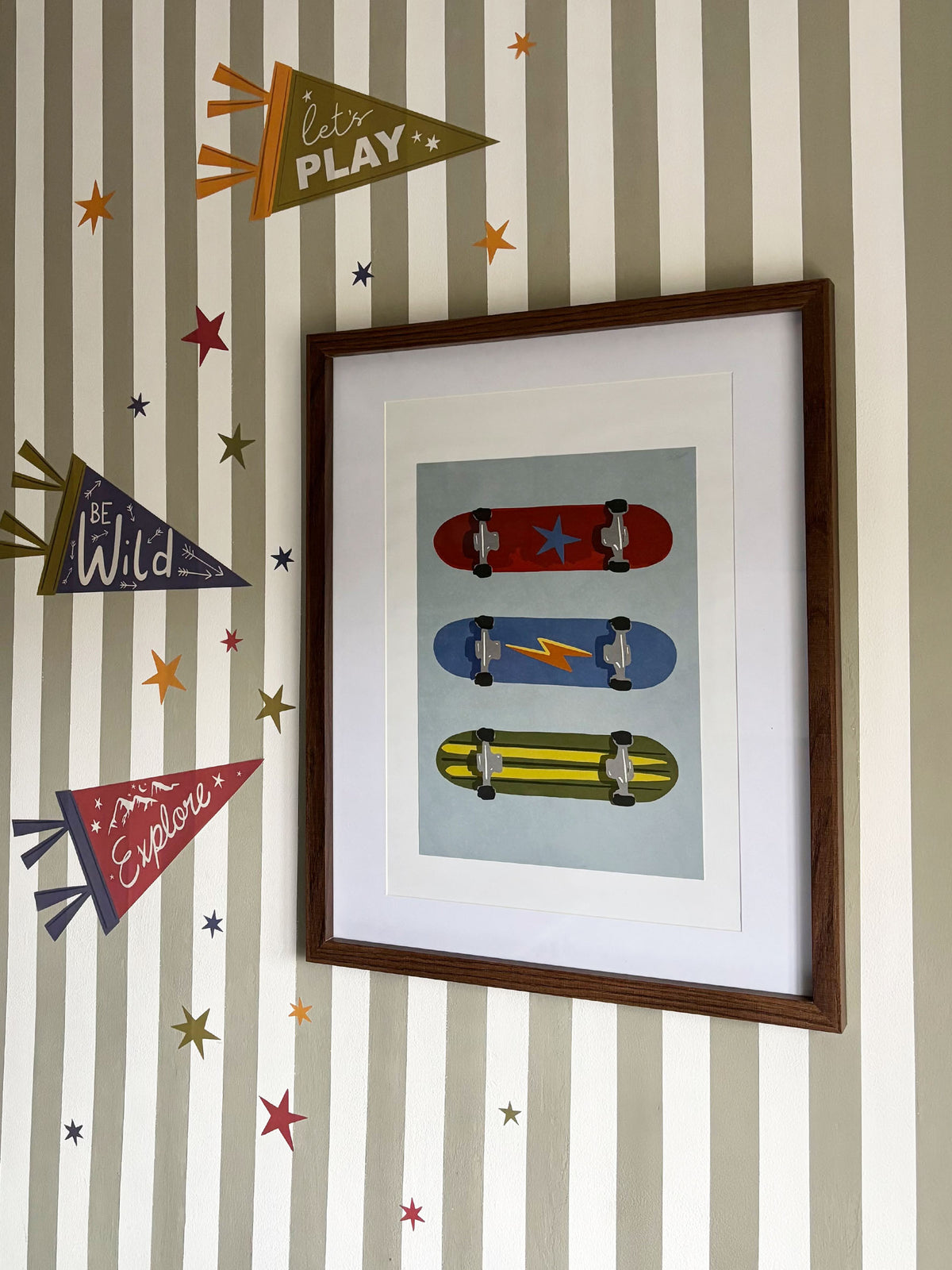 Skateboards Kids Wall Art Print