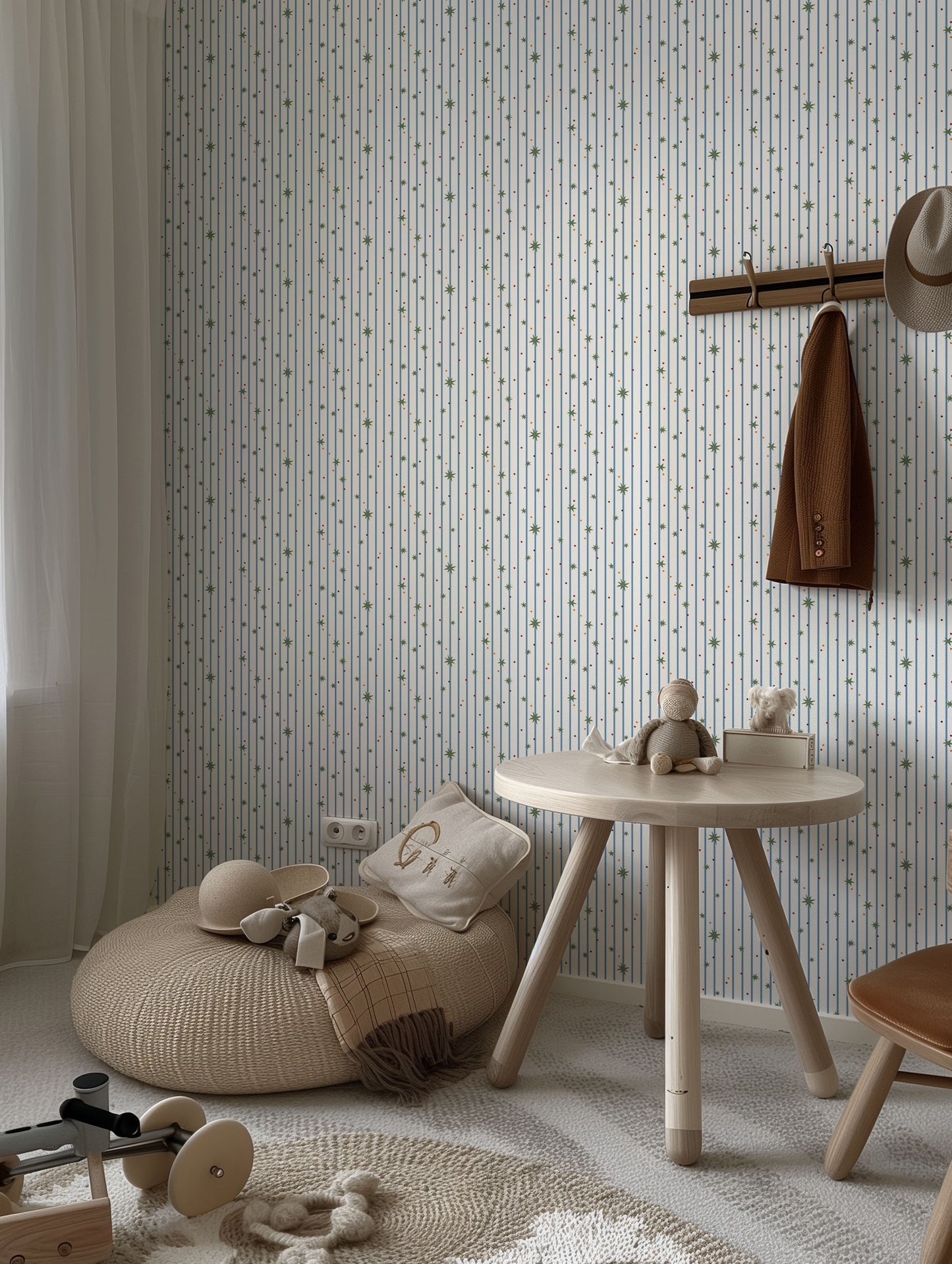 Stars & Stripes Luxury Wallpaper for Kids ~ Puddle