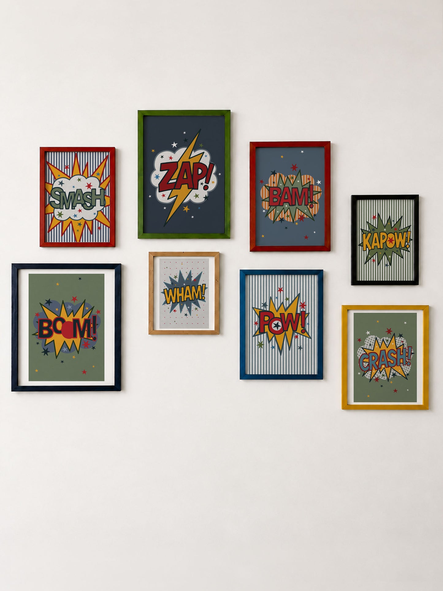 ZAP! Retro Comic Kids Nursery Wall Art Print