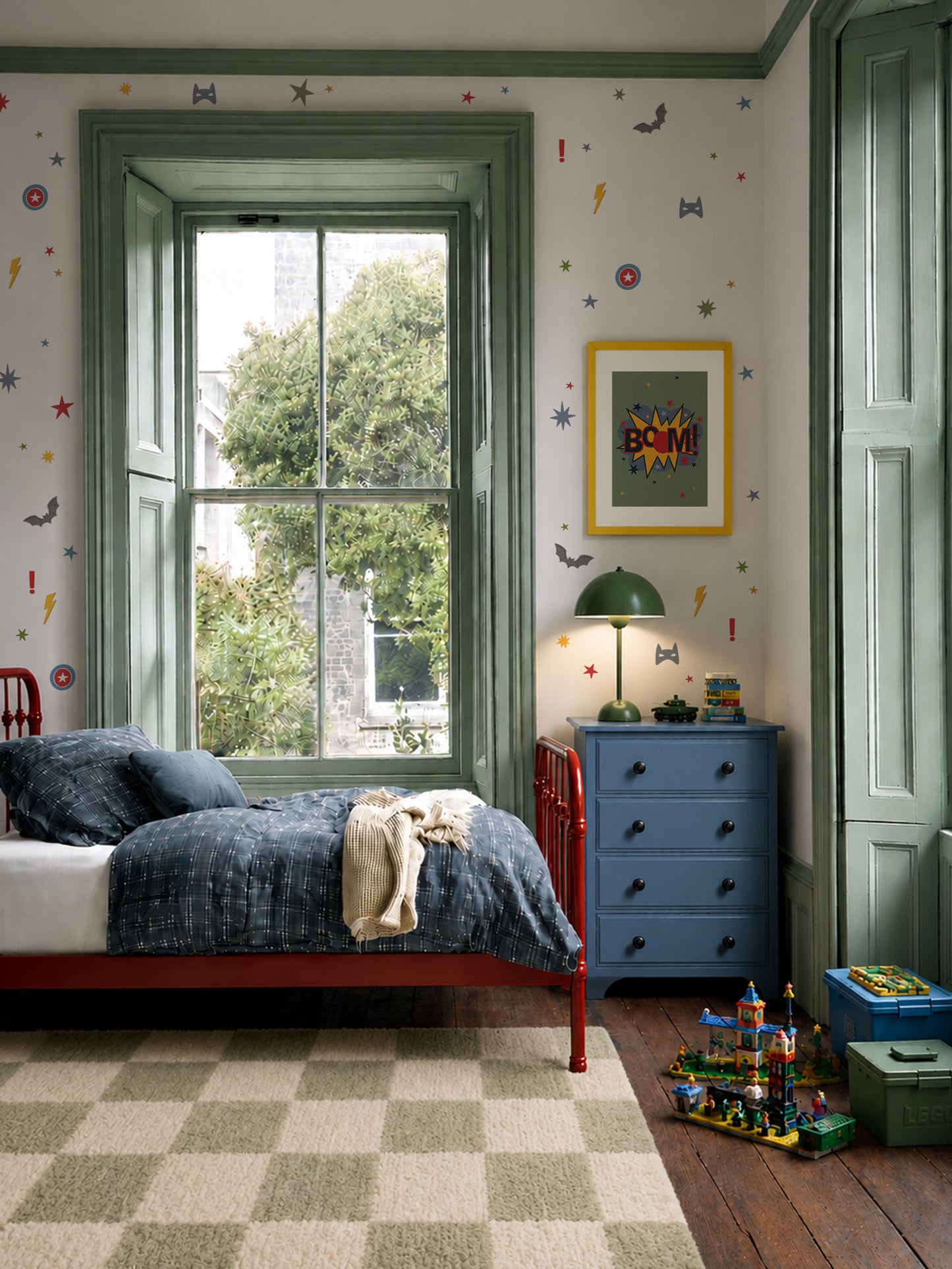 Superhero Fabric Wall Stickers