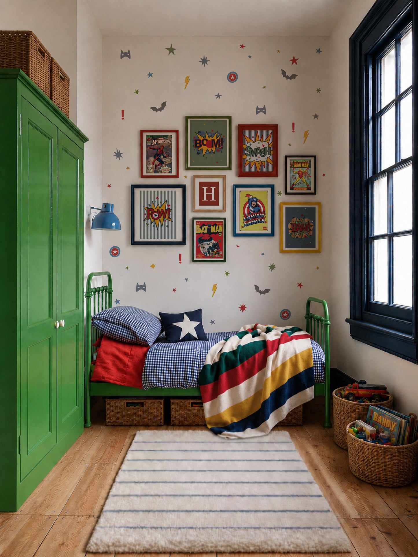 Superhero Fabric Wall Stickers