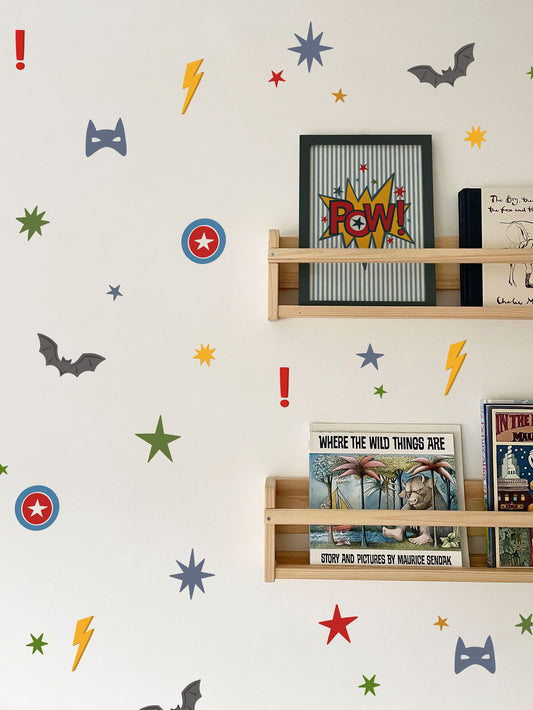 Superhero Fabric Wall Stickers