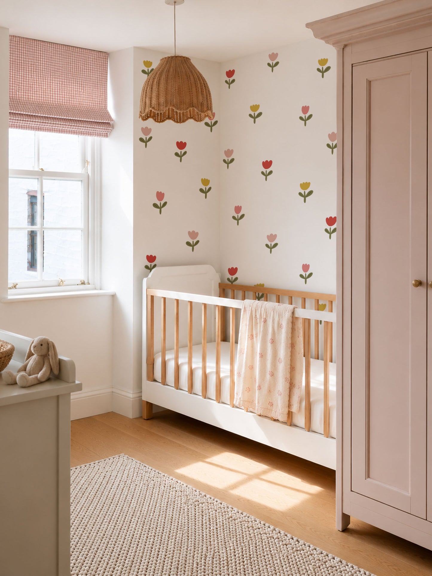 Tulip Flower Fabric Wall Stickers
