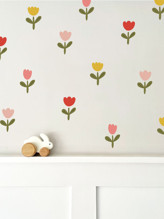 Tulip Flower Fabric Wall Stickers