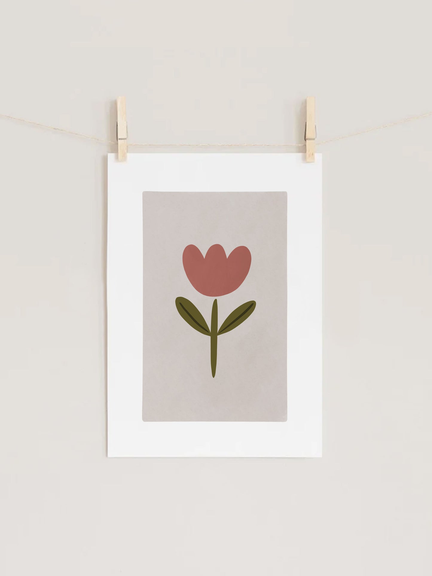 Tulip Flower Children's Nursery Wall Art Print