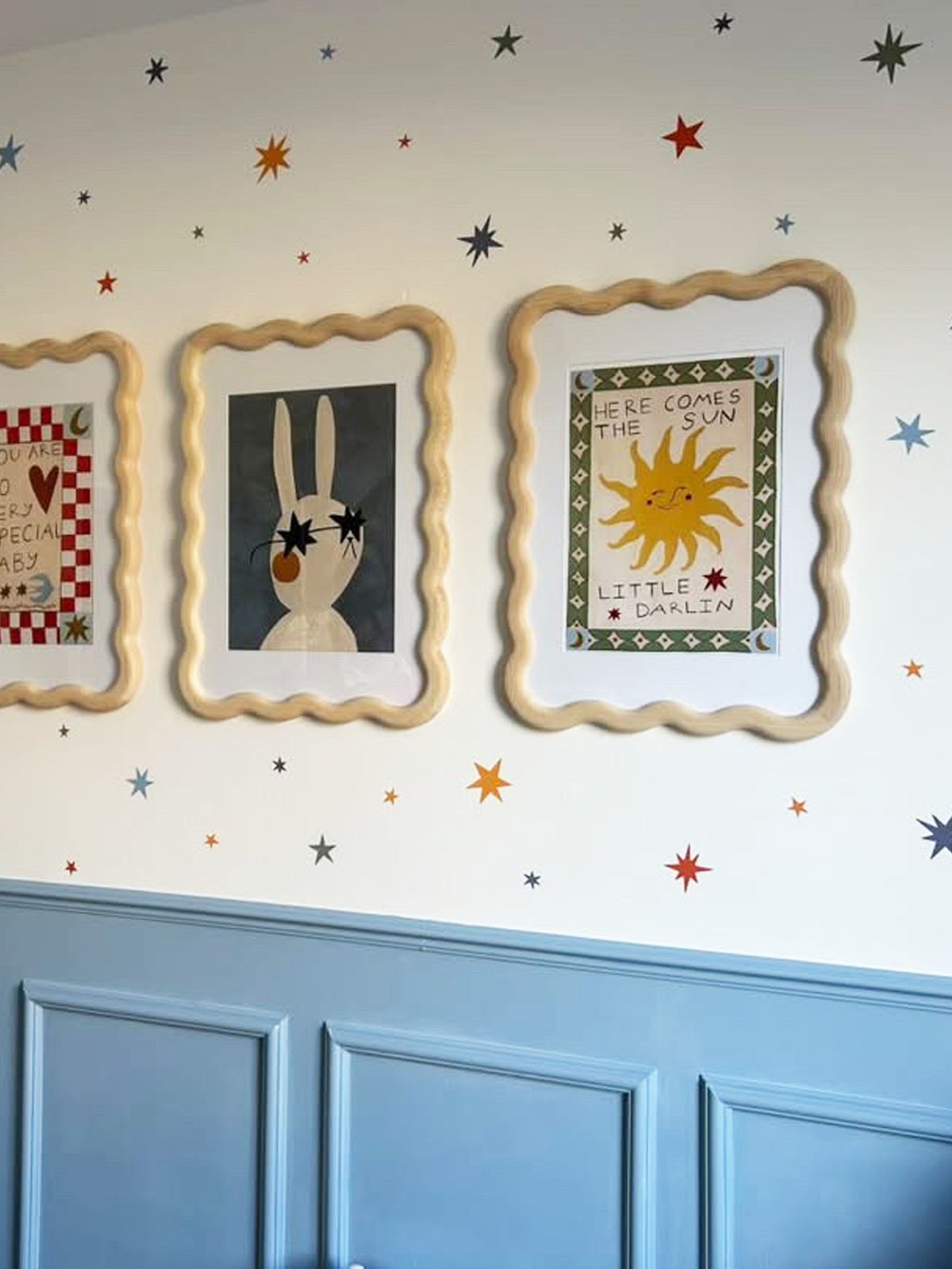 Star Wall Stickers – Warm Winter Colourway | Eco-Friendly, Removable, Reusable Fabric Decals for Kids' Bedrooms & Nurseries