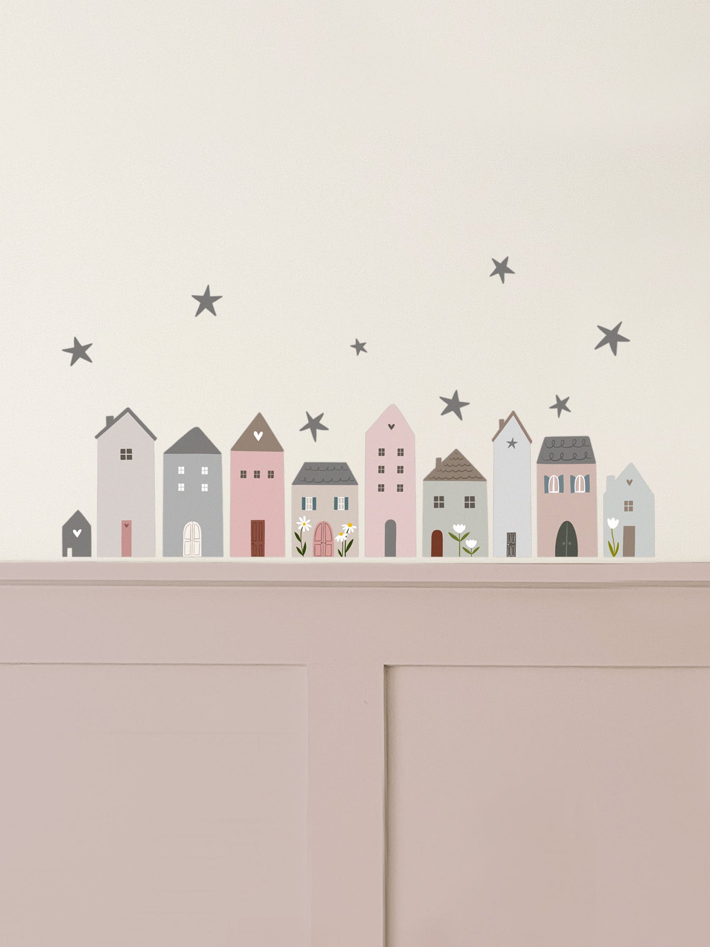 Little Village House Wall Stickers - Eco-Friendly, Removable & Reusable Decals for Kids' Bedrooms, Playrooms & Nurseries