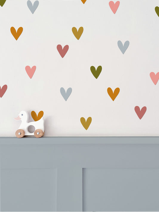 Heart Fabric Wall Stickers | Eco-Friendly, Removable, Reusable, Fabric Wall Stickers