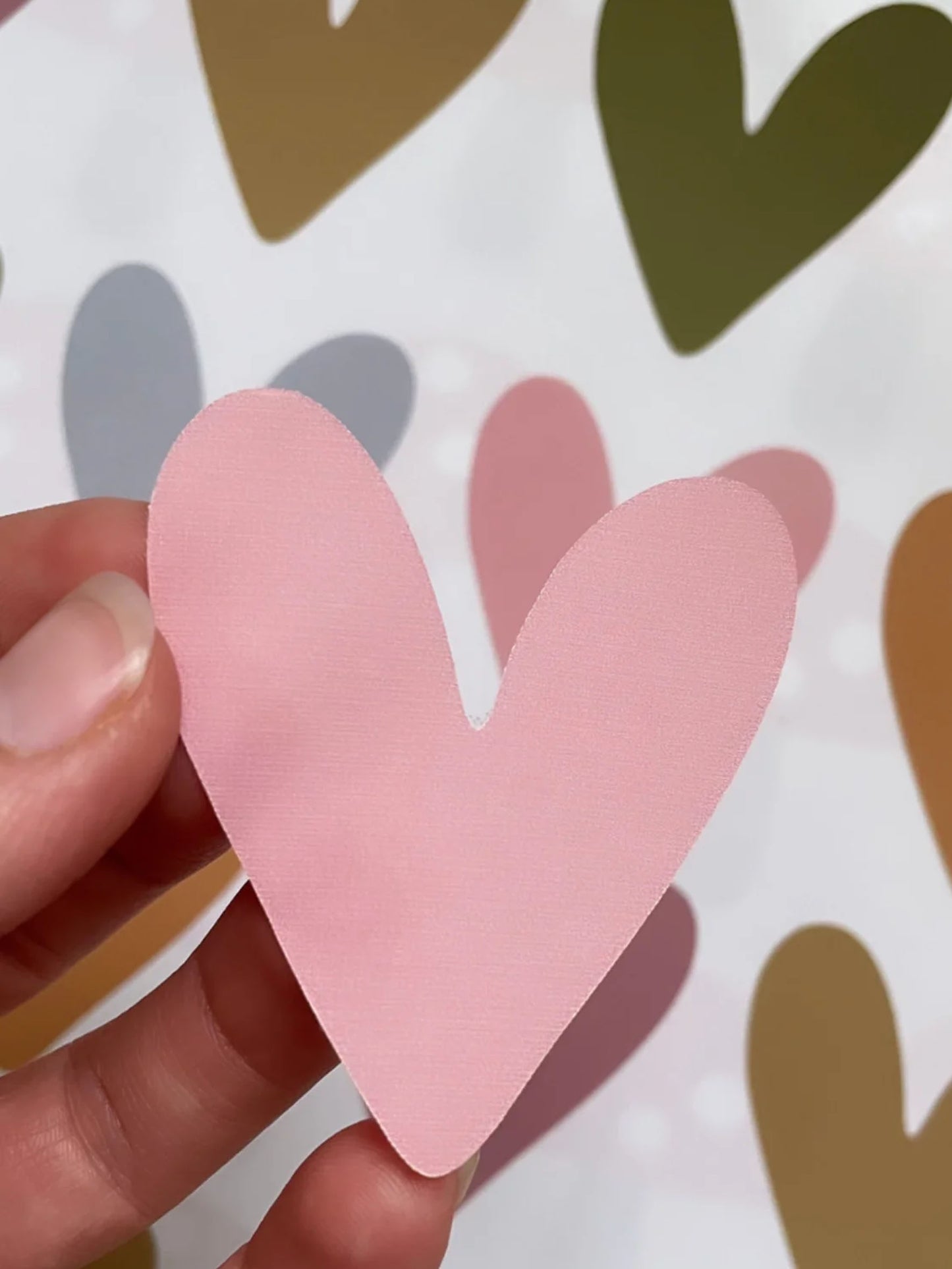 Heart Fabric Wall Stickers | Eco-Friendly, Removable, Reusable, Fabric Wall Stickers