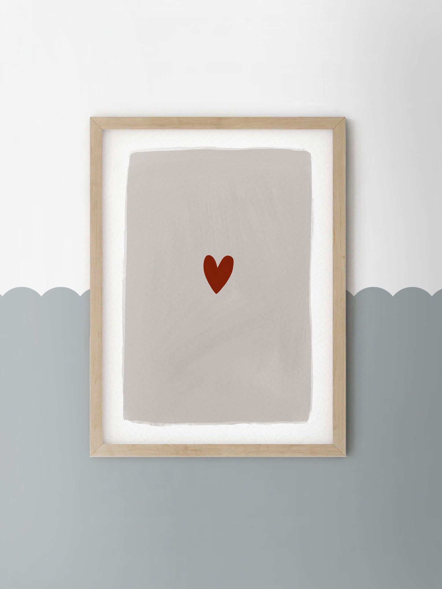 Red Heart Children's Nursery Wall Print