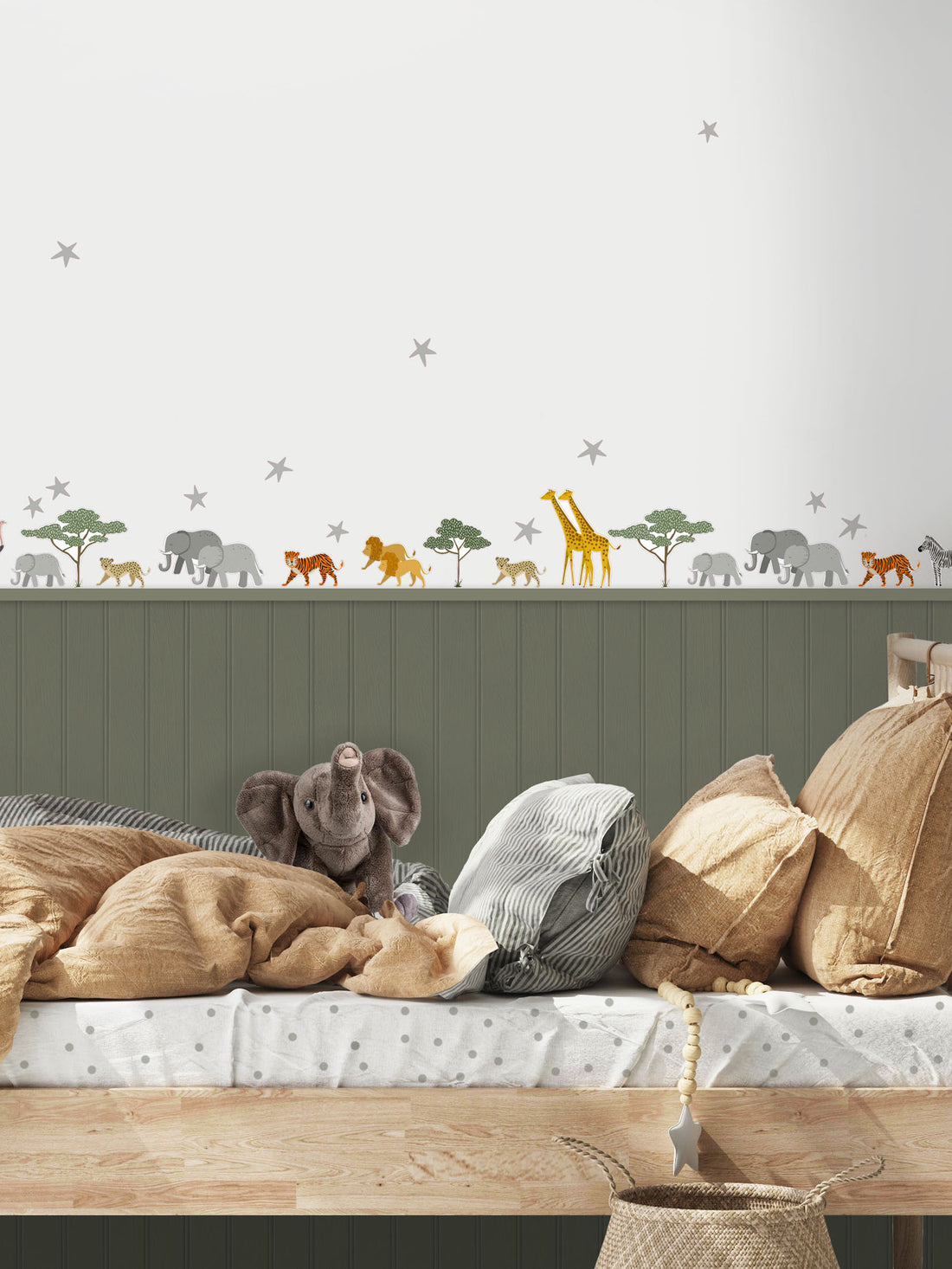 Safari Animal Wall Stickers EcoFriendly, Removable, Reusable, Fabri