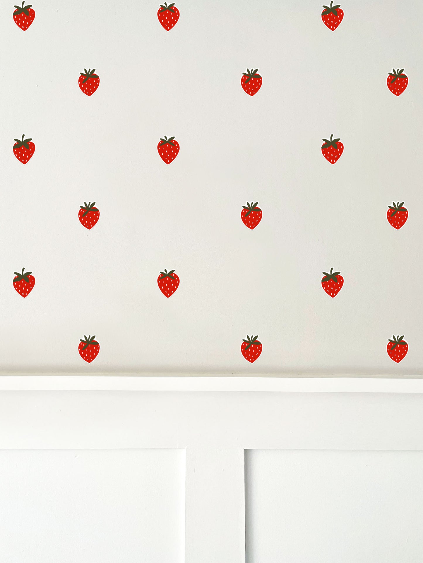 Strawberry Wall Stickers | Eco-Friendly, Removable, Reusable, Fabric Wall Stickers