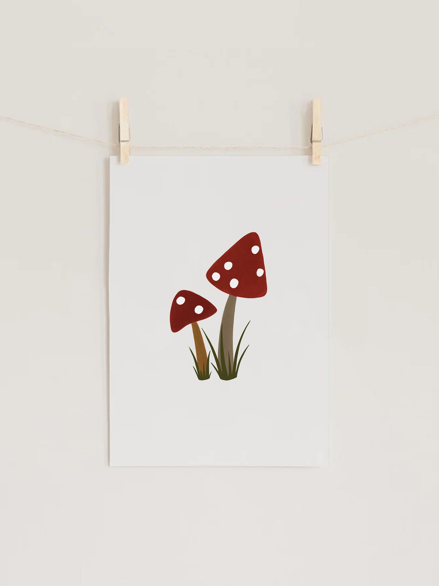 Toadstool Children's Nursery Wall Print