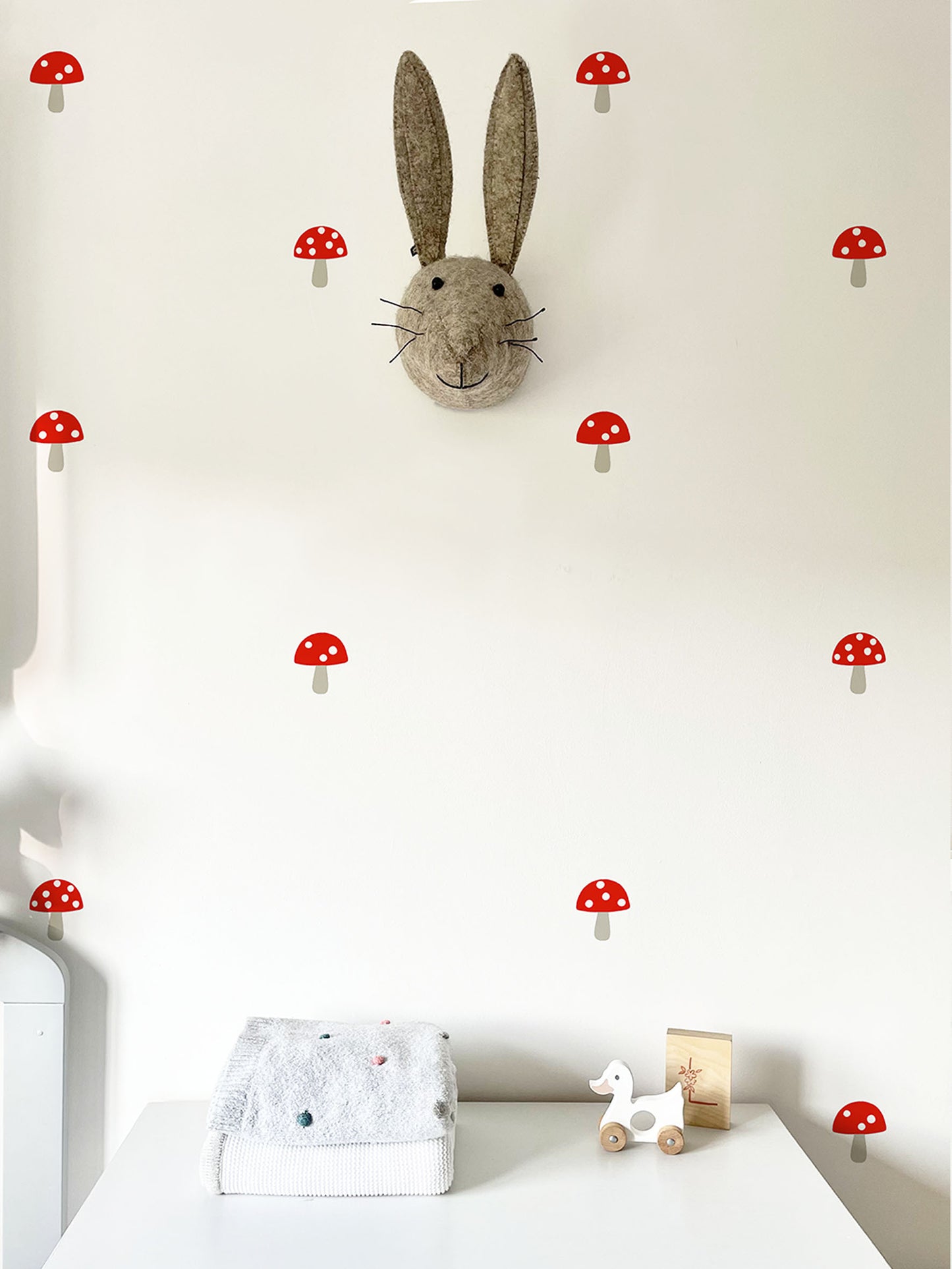Toadstool Wall Stickers | Eco-Friendly, Removable, Reusable, Fabric Wall Stickers