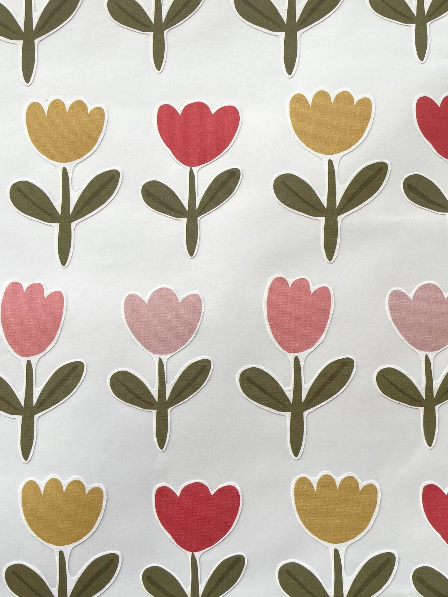 Tulip Flower Wall Stickers | Eco-Friendly, Removable, Reusable, Fabric Wall Stickers