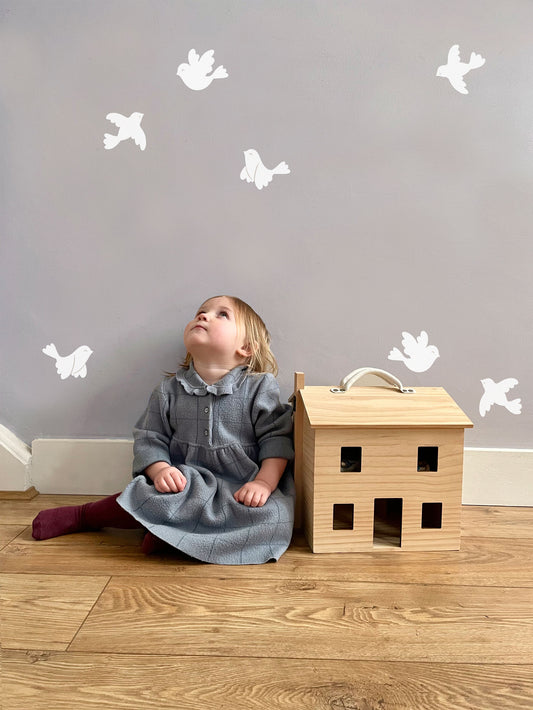 White Bird Wall Stickers | Eco-Friendly, Removable, Reusable, Fabric Wall Stickers