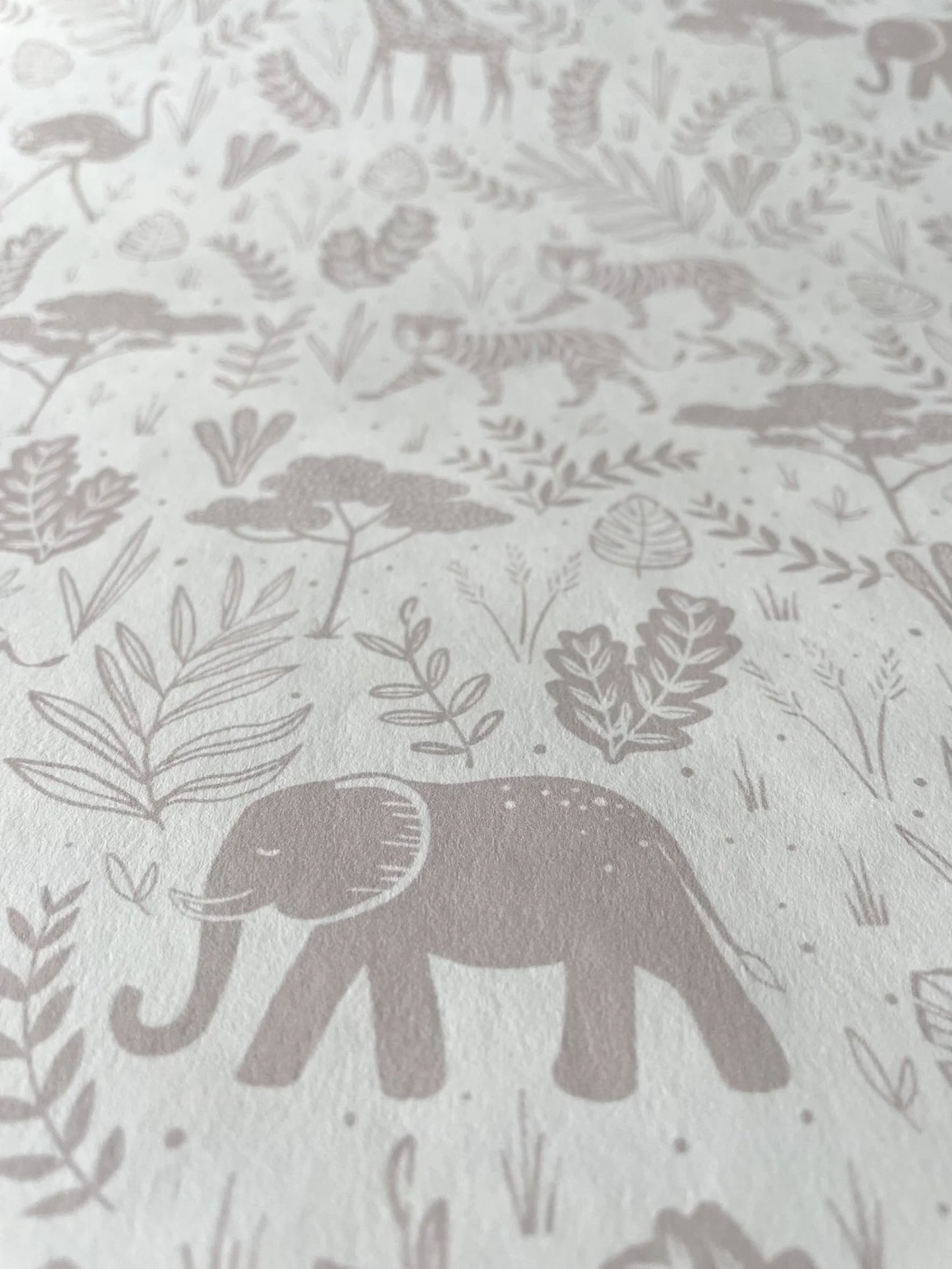 Wild Safari Luxury Children's Wallpaper ~ Pink